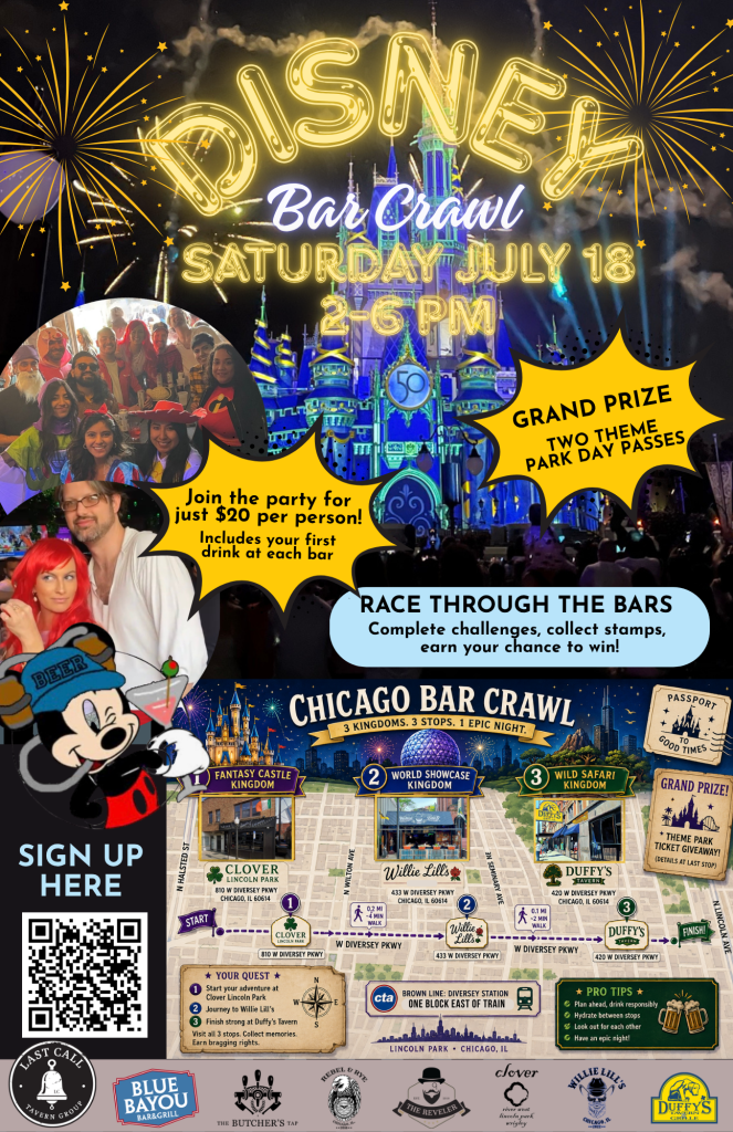 July 18, 2026 | Disney Bar Crawl | Willie Lill’s
