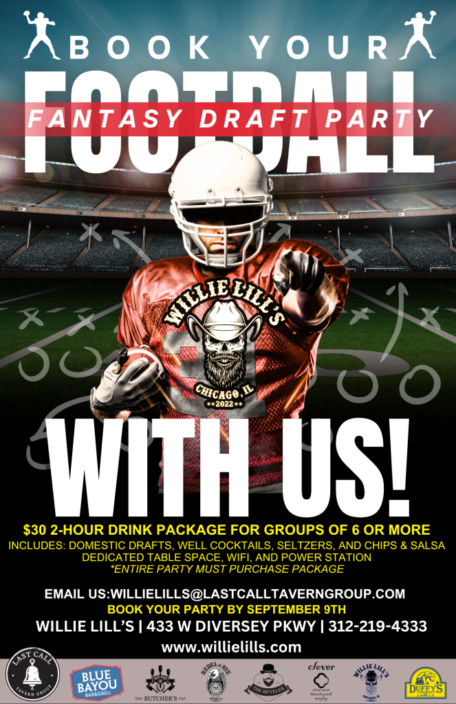 Book Your Fantasy Football Draft Party | Willie Lill’s