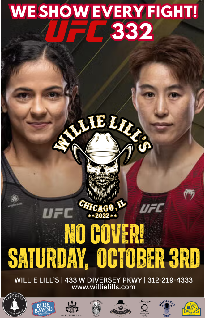 UFC 332 Watch Party - Willie Lill’s - Saturday, October 3rd